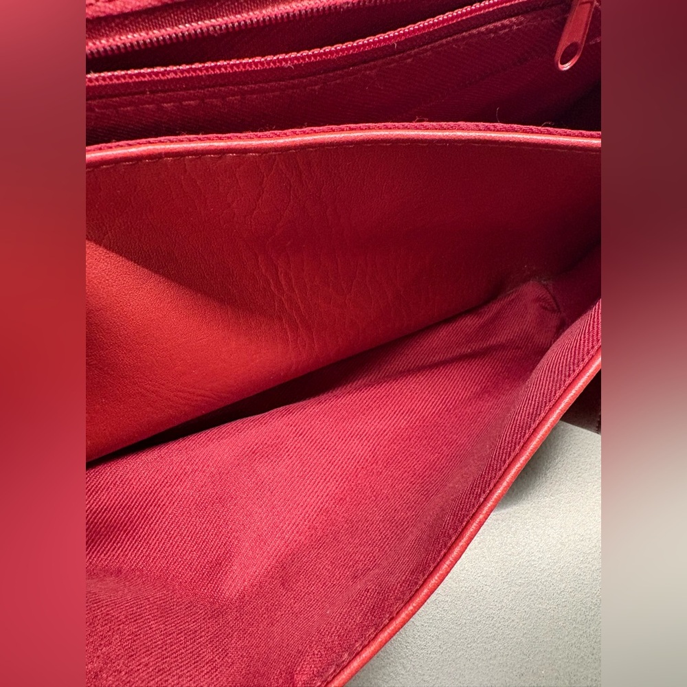 Red Vegan Leather Crossbody - Picture 9 of 10